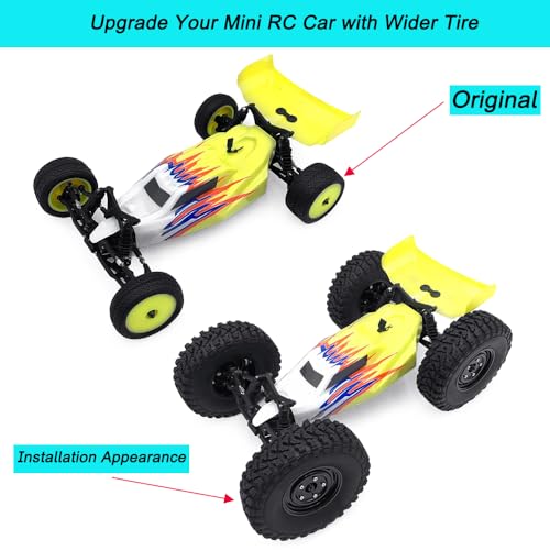 MORLORDY 4Pcs 8mm to 12mm Wheel Hex Hubs Adapter Big Wheel Conversion Kit for All 1/16 1/18 Scale RC Car Truck Which Hex is 8mm, Like Losi Mini-T 2.0 & Mini-B
