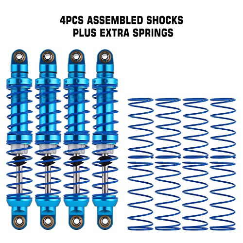 INJORA RC Shock Absorber Oil Adjustable Damper Set with Springs for 1/10 RC Truck Crawler Axial SCX10 TRX4 D90 (90mm) - size: 90mm