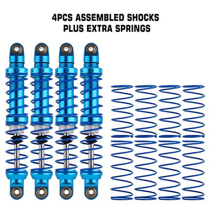 INJORA RC Shock Absorber Oil Adjustable Damper Set with Springs for 1/10 RC Truck Crawler Axial SCX10 TRX4 D90 (90mm) - size: 90mm