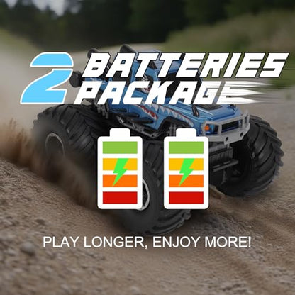 HENGI Amphibious Remote Control Car, RC Monster Truck, 2.4GHZ 1:16 Waterproof All-Terrain Off-Road RC Cars Toys, Pool Toys Gifts for Boys and Girls Age 8-12 (Blue)