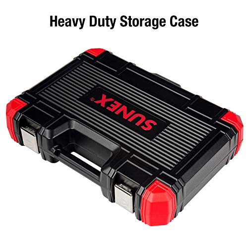 SUNEX TOOLS 2637L 20pc 1/2" Drive Impact Hex Driver Master Set 6in. ¼” to 9/32” and 6mm to 17mm, ,
