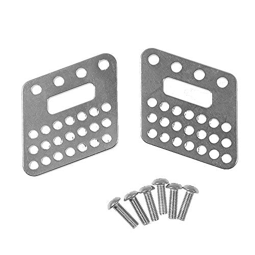 Que-T Aluminum Front and Rear Dual Damper Shock Mount for 1/10 Axial Wraith RC Truck (Silver)