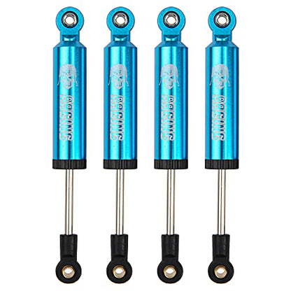 4Pcs Shock Absorber Damper Internal Spring 90mm Aluminum Alloy Shocks Compatible with Axial SCX10 90046 HSP HPI Traxxas TRX4 Redcat 1/10 RC Crawler Car (Blue) - color: Blue