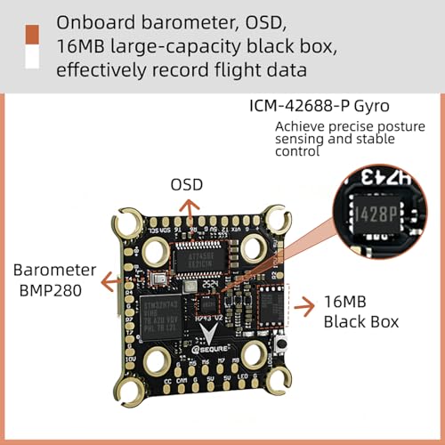 SEQURE Flight Controller Stack FPV FC Stack 30x30 with 4in1 70A ESC AM32 For FPV Drones Racing Freestyle Quadcopter