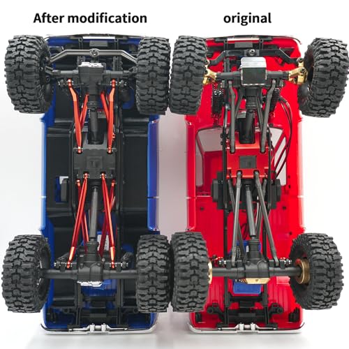 High Clearance Links Set Linkage Upgrades for TRX4M K10 1/18th RC Crawler Car Parts (Red) - color: Red