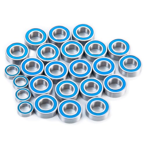 24PCS Sealed Bearing Kit for Tamiya Super Clod Buster Bullhead | Clod Buster RC Crawler Car Upgrade Parts Steel Rubber Bearings