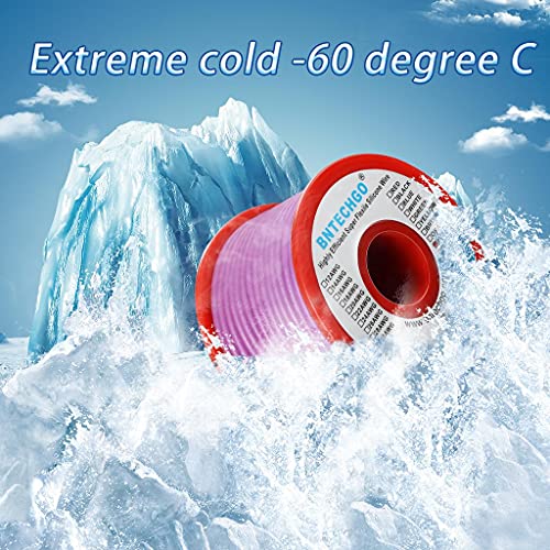 BNTECHGO 30 Gauge Silicone Wire Spool 50 ft Purple Flexible 30 AWG Stranded Tinned Copper Wire | Flexible 30 AWG Stranded Wire Silicone Rubber Insulation For RC Models, Drone, Robot, LED Lighting Systems, 3D Printer, DIY - size: 30 gauge silicone wire 50f
