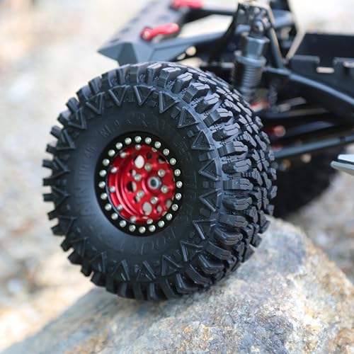 REDSPIDER 1.9 Crawler Tires（4pcs）RC Crawler Tires OD 4.33'' for 1/10 RC Crawler TRX4 SCX10 90046 Redcat Gen8 RC4WD D90 TF2 MST 1.9 Beadlock Wheels