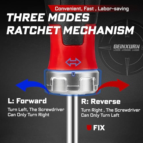 19 Pieces Ratcheting Screwdriver Set and Socket Wrench Set, Mini Rachet Wrench, Rachet Screwdriver Handle and Nut Driver with 12 Pcs Impact Screwdriver Bit, Hand Tools Set for Repair DIY - style: RM019-US