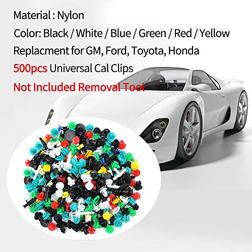 OTUAYAUTO 500PCS Universal Car Clips, Plastic Car Fasteners | Bumper Clips, Door Panel Clip with 39 size Automotive Push Pin, Replacment for All Ford models - size: 500PCS 39 Sizes Clips for Ford
