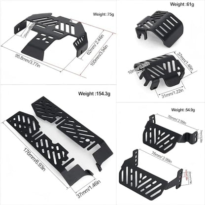 TRX4 Armor Kit,1/10 RC Chassis Armors Set Skid Plate for TRAXXAS TRX-4 Sport Bronco K5 Blazer Defender Body Link Shock Axle Protector (7)