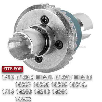 RC Front & Rear Differential Input Gear Kit Upgrades Part for 1/16 H16BM H16PL H16GT H16DR 16207 16208 16209 16210,1/14 14209 14210 14301 14303 Diff,Titanium - color: Titanium-(2pcs）