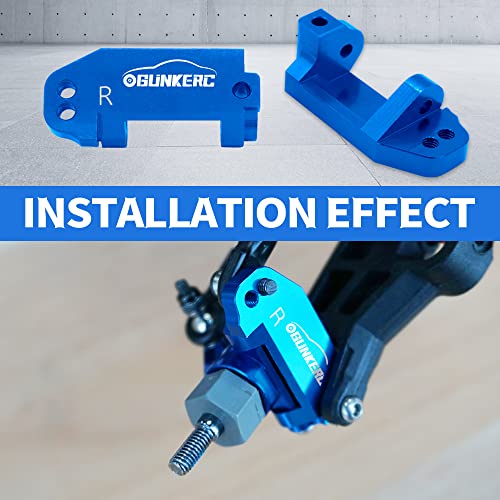 OGRC Caster Block Steering Blocks for Traxxas 2WD Slash/Stampede（Blue） | L&R Aluminum Alloy 2WD Caster Block & Steering Blocks for 1/10 Traxxas Slash Stampede Rustler 2WD RC Truck - color: Blue