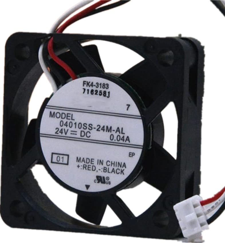 04010SS-24M-AL 40X40X10MM 24V 0.04A 0.96W 6500RPM 3-Wire Cooling Fan