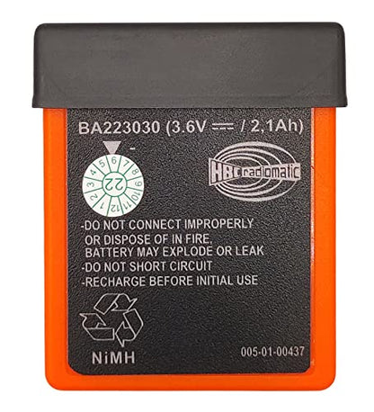 4-Pieces BA223030 3.6V Rechargeable Ni-MH Battery for HBC Sany Crane Remote Control Battery with DC 12V 24V Battery Charger (4* Battery, 1*Charger)