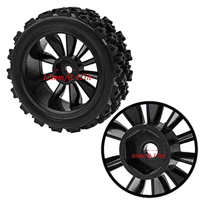 10-Spoke 12mm Hex Hub Wheel Rims & Rubber Tires Compatible with HSP Tamiya HPI Kyosho 1/10 1/12 On-Road Touring Car,WLtoys 1/14 144001 Traxxas 1/16 Slash 1/18 A959B RC Buggy