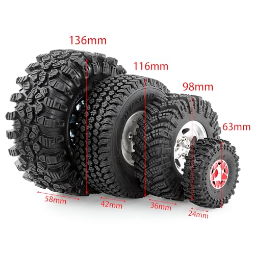 2.2 Crawler Tires Compatible with 2.2 Bealocks Wheels Rims, fit Traxxas TRX4 Sport,SCX10，Redcat Everest 10, Axial RBX10 Ryft 4WD Capra 4WS Rock Crawler