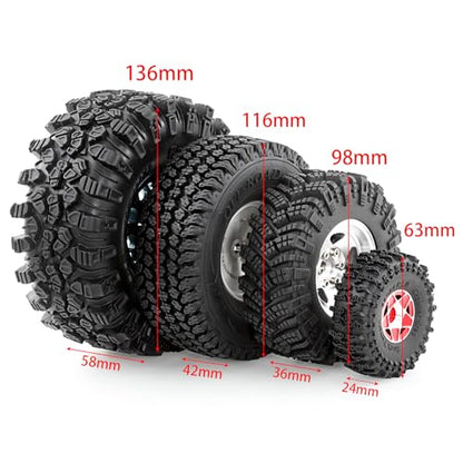 2.2 Crawler Tires Compatible with 2.2 Bealocks Wheels Rims, fit Traxxas TRX4 Sport,SCX10，Redcat Everest 10, Axial RBX10 Ryft 4WD Capra 4WS Rock Crawler