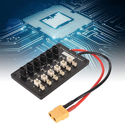 GNB27 JST 2.0 Connector 1S RC Lipo Battery Parallel Charging Board for Tiny Blade Inductrix Battery with 4.0mm Banana Plug and XT60 Plug, Short Circuit