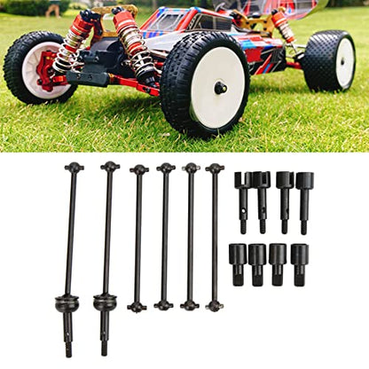 RC CVD Drive Shaft Set, Durable Dogbone Axle Replacement, RC Car Wheel Stub Axle Cup for Off-Road Racing Hobbyists and Model 144001 124018 124019 Enthusiasts