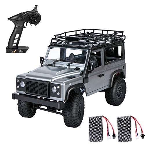 GoolRC MN 99s RC Car, 1/12 Scale 4WD 2.4G Remote Control Car for and Adults, RTR RC Crawler Off Road Truck for Land Rover Vehicle Models with 2 Batteries - size: 2 Batteries