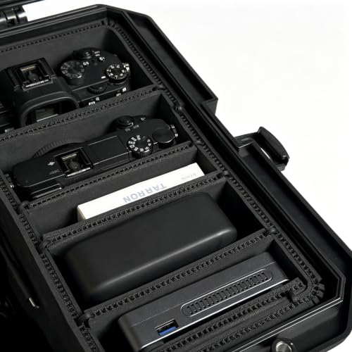 DIY Divider System for 6" Depth Cases – Adjustable Panel Kit with U-Pin Connectors & Premium Cutting Tool, Fits Pelican 1615 - color: Black-01