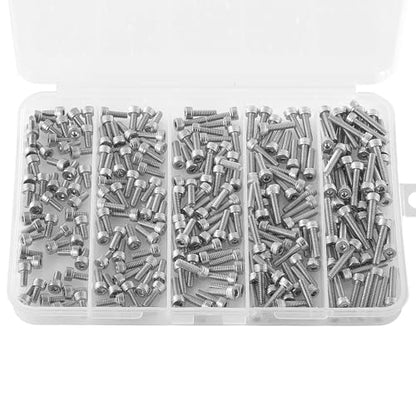M3 x 6mm 8mm 10mm 12mm 16mm Hex Socket Head Cap Screws Bolts, 304 Stainless Steel, Metric Machine Fully Threaded, Bright Finish, Allen Hex Drive, Assortment Kit 250PCS - size: M3 x 6/8/10/12/16mm (250PCS)