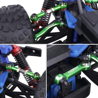 Hobbypark Metal Turnbuckle Aluminum Camber Links Toe Links with Rod Ends Steering Linkage Set for Traxxas 1/18 LaTrax Teton Upgrades Desert Prerunner, Replace 7636 (Green) - color: Green