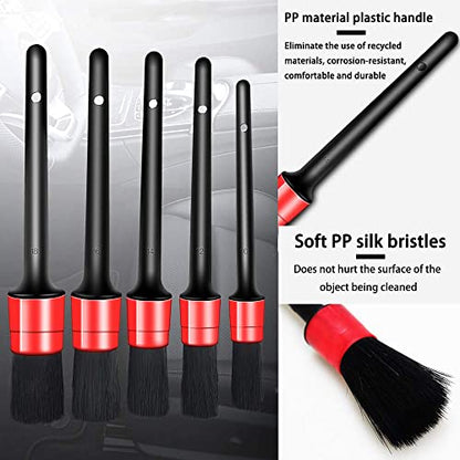10PCS Car Auto Detailing Brushes Set Interior & Exterior Cleaner | Wheels, Leather, Dashboard, Vents, Engine, Hard-to-Reach Areas, Detail Kit, Cleaning Tools, Automotive, Garage, Gift.