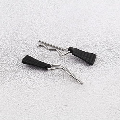 8PCS RC Body Clips Bent Springy R Pins for 1/8 1/10 1/12 RC Car Secure Shell Pin & Mounting Bracket Set RC Model Bent Body Clamp Accessories Black