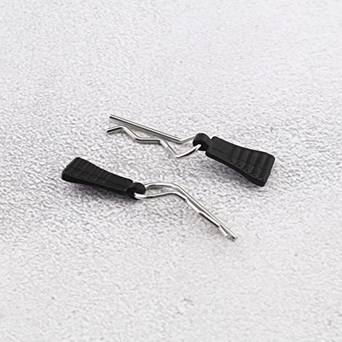 8PCS RC Body Clips Bent Springy R Pins for 1/8 1/10 1/12 RC Car Secure Shell Pin & Mounting Bracket Set RC Model Bent Body Clamp Accessories Black