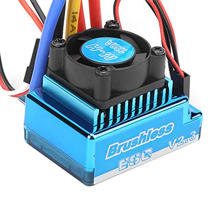 Dilwe RC Brushless ESC RC Car Parts, 120A ESC 5.3V/ 5A Bec Output Electric Speed Controller for 1/10 1/12 RC Car Boat Accessory RC Accessories