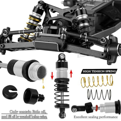 RC Upgrades Part for 1/24 1/28 Micro-B/Micro-T 2S 2WD,Suspension Arms/Caster Block/Steering Blocks/Rear Stub Axle Carriers/Mount/RC Shocks/Shock Mounts/Drive Shaft/Links/Gearboxes,Black - color: Black-(upgrades Part）