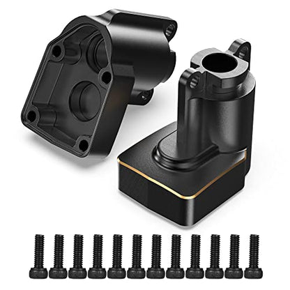 Rear Portal Axle Housing Upgrade Part Set for UTB18 1/18 RC Crawler Car | Made of Brass, High Precision CNC Machined, Durable Upgrade Black