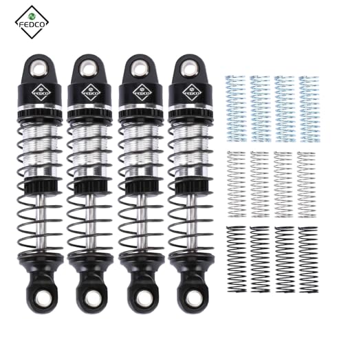 CR18P Shocks 59MM Aluminium Oil-Filled Shock Absorber With Spring | Long Travel Shocks For HobbyPlus CR18P EVO PRO Furitek Upgrade Parts 1/18 RC Crawler