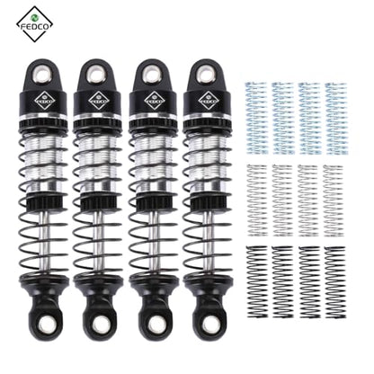 CR18P Shocks 59MM Aluminium Oil-Filled Shock Absorber With Spring | Long Travel Shocks For HobbyPlus CR18P EVO PRO Furitek Upgrade Parts 1/18 RC Crawler