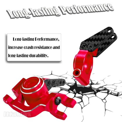 RC Aluminum Caster Block,Steering Blocks,Rear Stub Axle Carriers w/Bearings Upgrades Part for 1/10 Senton/Granite/BigRock/Vorteks/Typhon 3S Blx 4X4 Mega 550,Red
