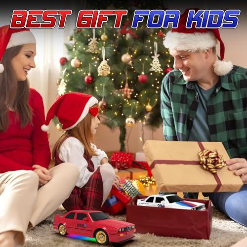 Remote Control Cars 1:16 Scale RC Drift Car 2.4Ghz 30KM/H High Speed 4WD RTR Racing Car with Drift Tires LED Lights 2PCS Rechargeable Batteries RC Sport Cars Toys for Adults Boys Girls Kids Gift - color: White