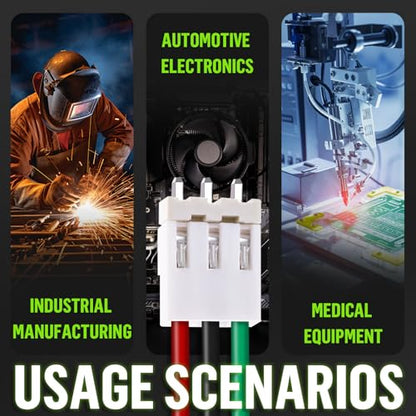 15 Sets/60 Pcs JST VH 3.96mm 3 Pin 22AWG Silicone Connector Kit | Premium Automotive Wiring, Heavy Duty Terminals, Reliable Circuit Board, High Temperature Housing, Easy Project Assembly - size: 3-Pin, style: JST-VH