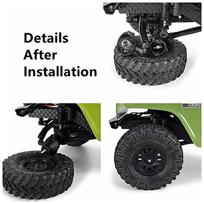 MORLORDY 2Pcs RC Stainless Steel Front Drive Shaft Steering CVD Set for 1/24 RC Crawler Car SCX24 Upgrades AXI90081 AXI00001 AXI00002 Deadbolt C10 JLU Accessories