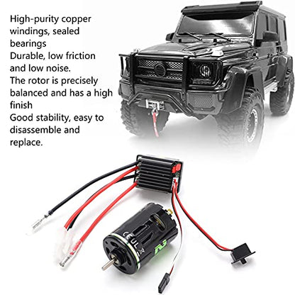 SUNGOOYUE Brushed Motor Combo Set, High Torque RC 540 Brushed Motor ESC Set for SCX10 / D90 / GEN8 RC Crawler Car (45T)