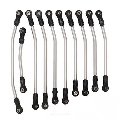 RC Metal Links Upper Lower Linkage Chassis Link Set with Plastic Rod Ends,313/324mm Wheelbase for 1/10 AXIAL SCX10 II 90046 RC Crawler Car (313mm)