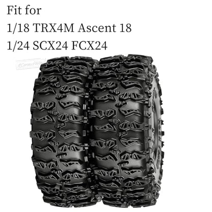 RC 1.0 Beadlock Tires for 1/18 TRX4M / Ascent-18 / SCX24 / FCX24 RC Crawler,1.0 In High Traction High Grip Rubber Tires w/Foam Insert,Style 3 - style: Style3(4pcs)