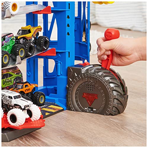Monster Jam Garage Playset and Storage with Exclusive Grave Digger Monster Truck, Lights & Sounds, Kids Toys for Boys and Girls Ages 4 and Up - style: Garage Playset