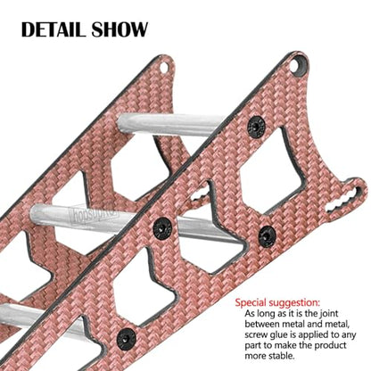RC Carbon Adjustable Wheelie Bar Kit Tail Wheel Head up Wheel Upgrades Part for 1/10 Slash,Rustler,Bandit,Stampede VXL 2WD,Carbon Adjustable Wheelie Bar w/Mount Hops Up,Red - color: Red（upgrades Part）