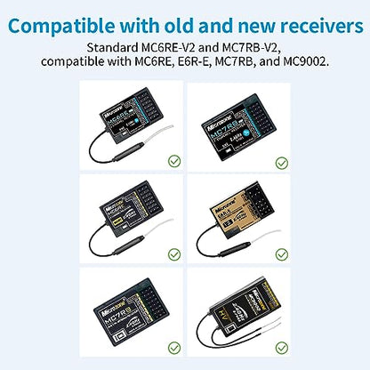 GoolRC Microzone MC6C 2.4GHz 6CH Remote Controller Mode 1 Transmitter and MC6RE Receiver Radio System for RC Airplane Drone Multirotor Helicopter Car Boat 6CH Receiver