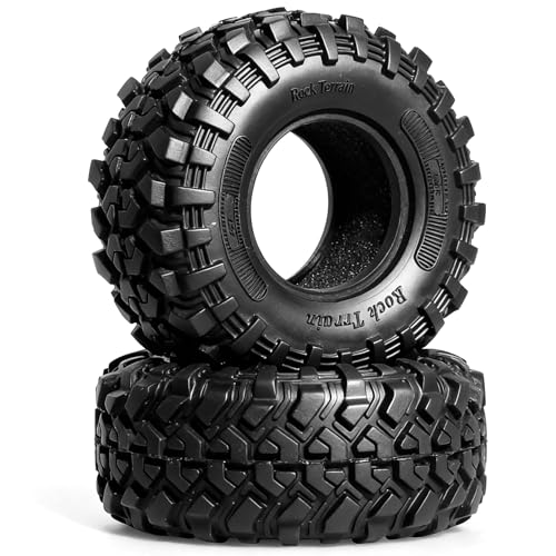 1.3-inch high Viscosity Soft mud Climbing tire, Size 64 × 28mm, Set of 4, Suitable for 1/18, 1/24 RC Climbing car TRX4M, SCX24, AX24, FCX24, FCX18 Special Upgrade and Modification.