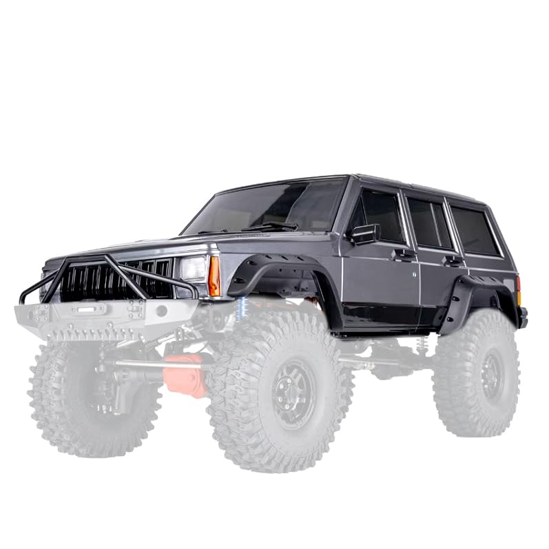 1/10 RC Crawler Hard Body Shell Kit - 313mm Wheelbase Cherokee Body for Axial SCX10, SCX10 II 90046, 90047 & TRX4 Kits (Grey) - color: Grey