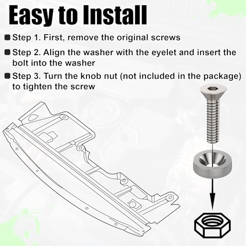 20 PCS Engine Dress Up Kit, CNC Finishing Fender Bumper Washers (Sliver) | M6 Aluminum Engine Bay Dress Up Kit, Fender Bolts for Trunk License Plate Frame - color: 20 pcs Silver