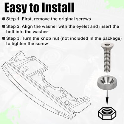 20 PCS Engine Dress Up Kit, CNC Finishing Fender Bumper Washers (Sliver) | M6 Aluminum Engine Bay Dress Up Kit, Fender Bolts for Trunk License Plate Frame - color: 20 pcs Silver